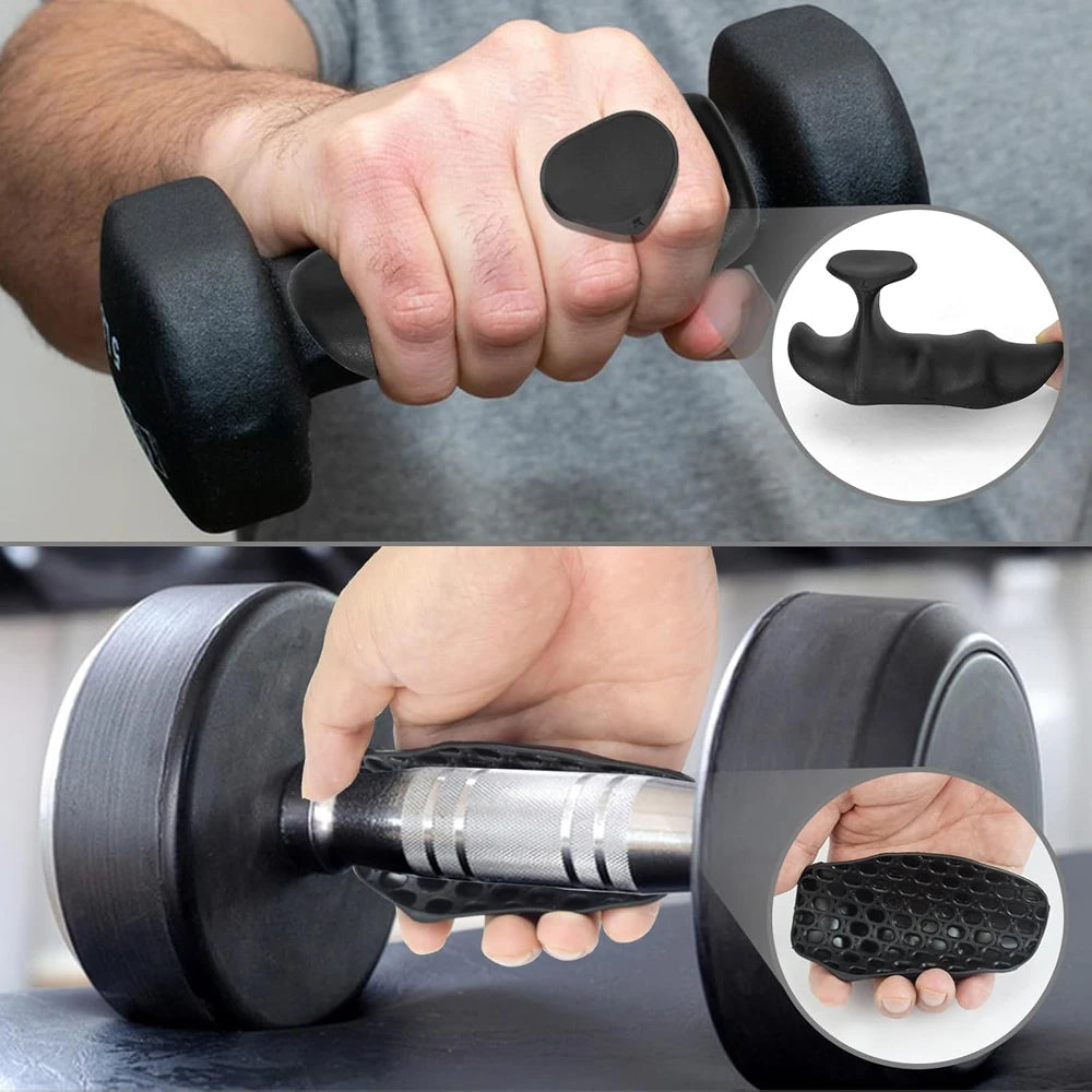 Anti-Slip Grips for Weight Lifting Pull-Ups Gym Training Unisex Ergonomic Rubber Hand Protector Strengthener Handle Gloves